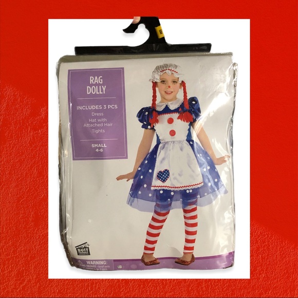 ❤️💙 Rag Doll Costume FREE Halloween MAKEUP Included!!💄 - Picture 3 of 7